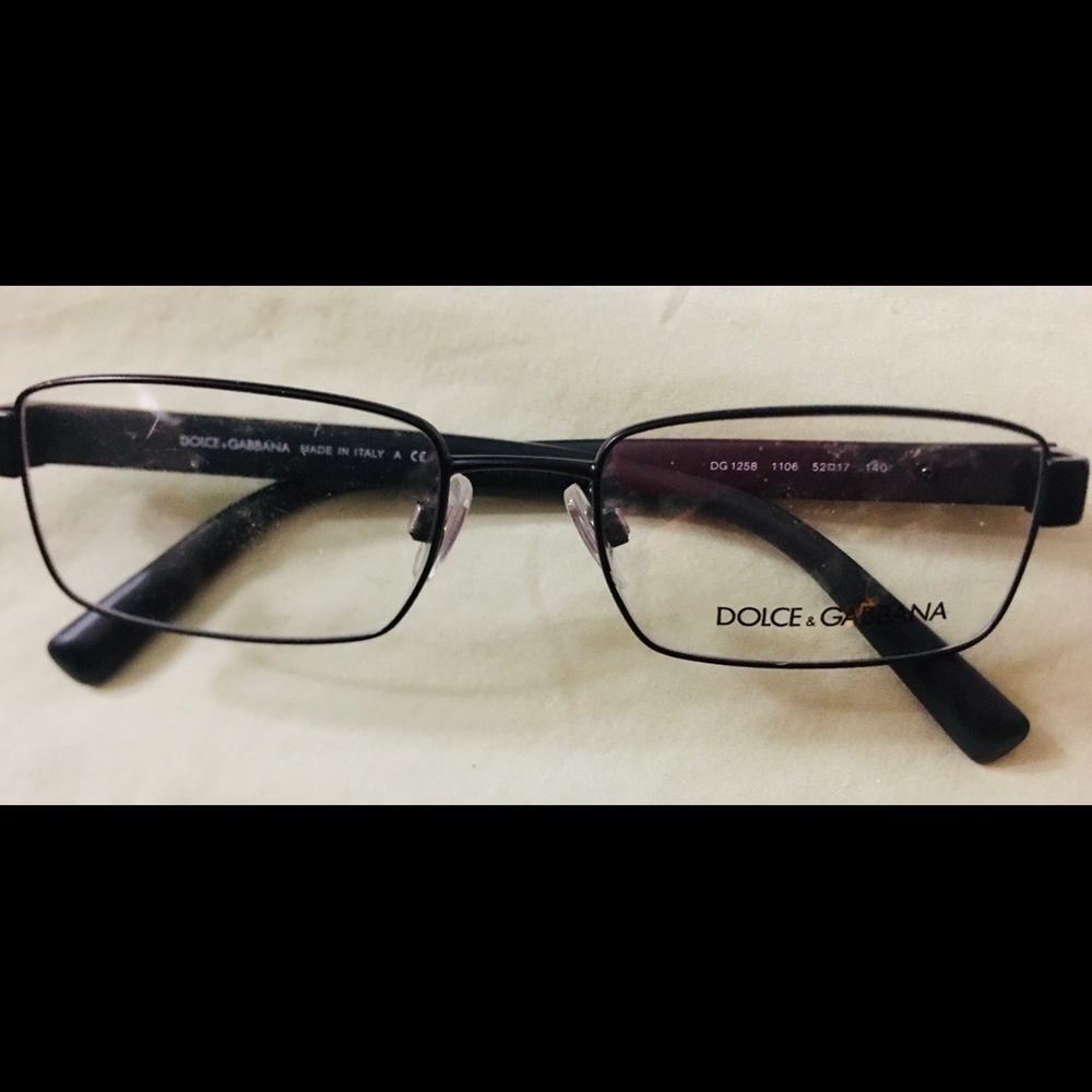 Brand new Mens black and red Dolce and Gabana metal eyeglasses